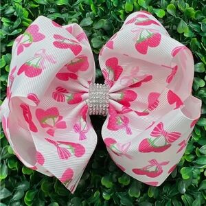 Pink Cherry Hair Bow for Kids